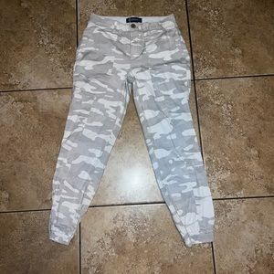 Grey and white cargo pants size 2.